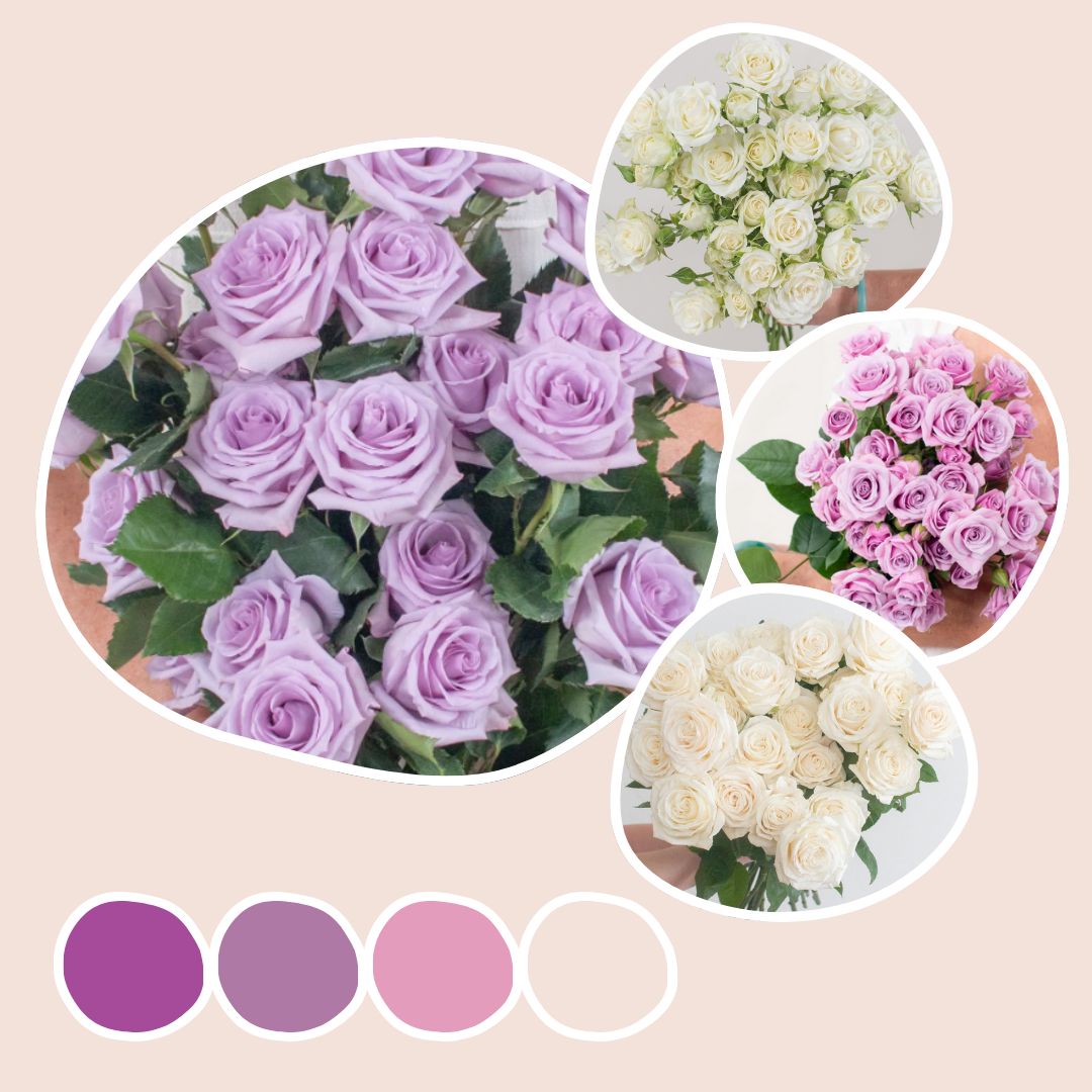 Lavender Mixed Box – Rose Veil | Flower Moxie Bulk Flowers