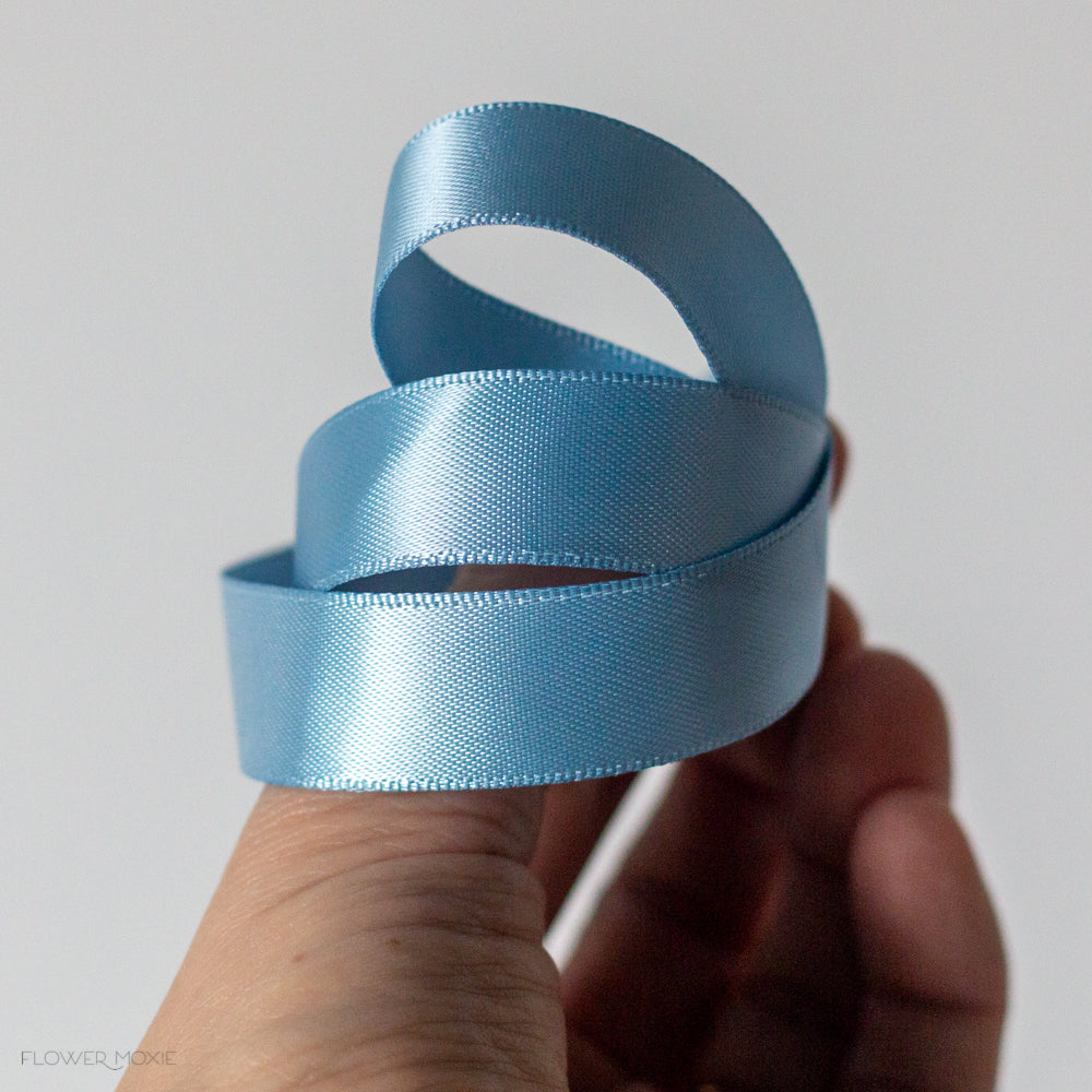 Bout and Corsage Satin Ribbon - Dusty Blue – Flower Moxie