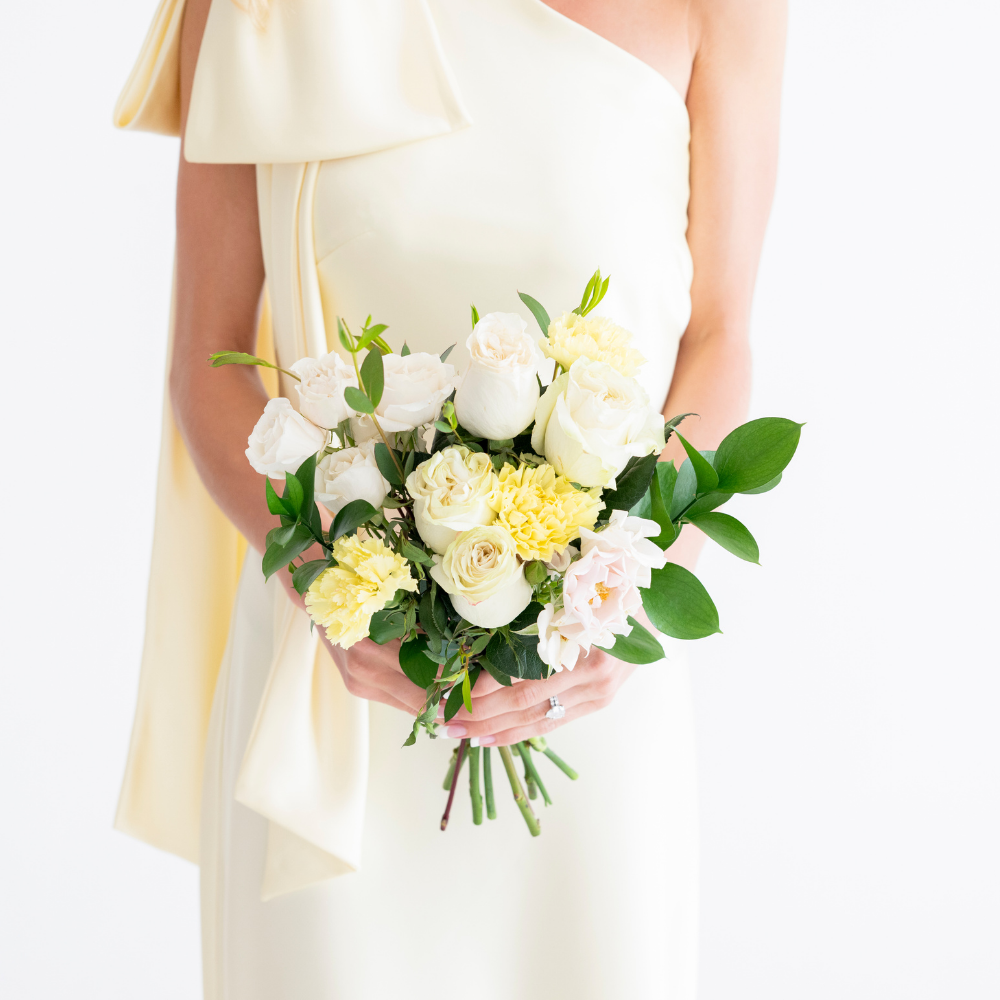 Yellow Premade Bridesmaid Bouquet | Flower Moxie DIY Wedding Flowers 8