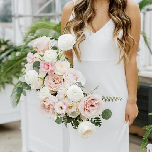 Blushy Light Pink Peonies, DIY Wedding Flowers