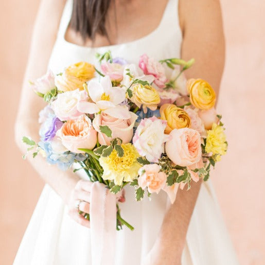 Pastels Bridal Bouquet Kit | DIY Wedding Flowers | Flower Moxie