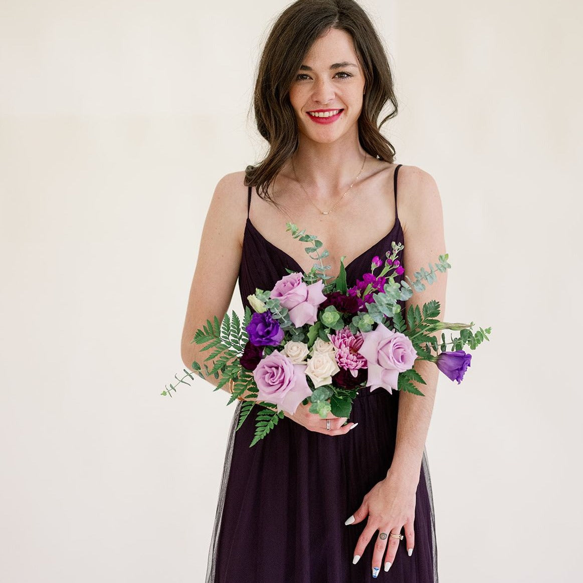 Eggplant and Lavender Bridesmaid Bouquets | Flower Moxie DIY Kit Eggplant and Lavender Bridesmaid Bouquets | Flower Moxie DIY Kit