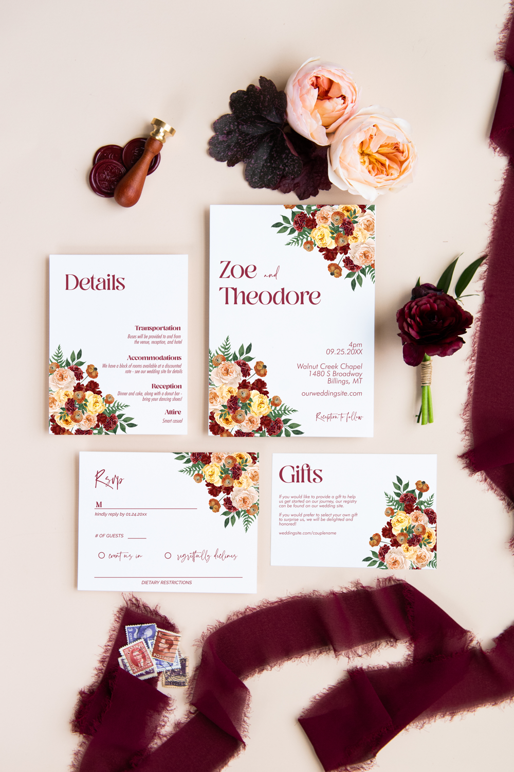 Burgundy 2025 floral shoes