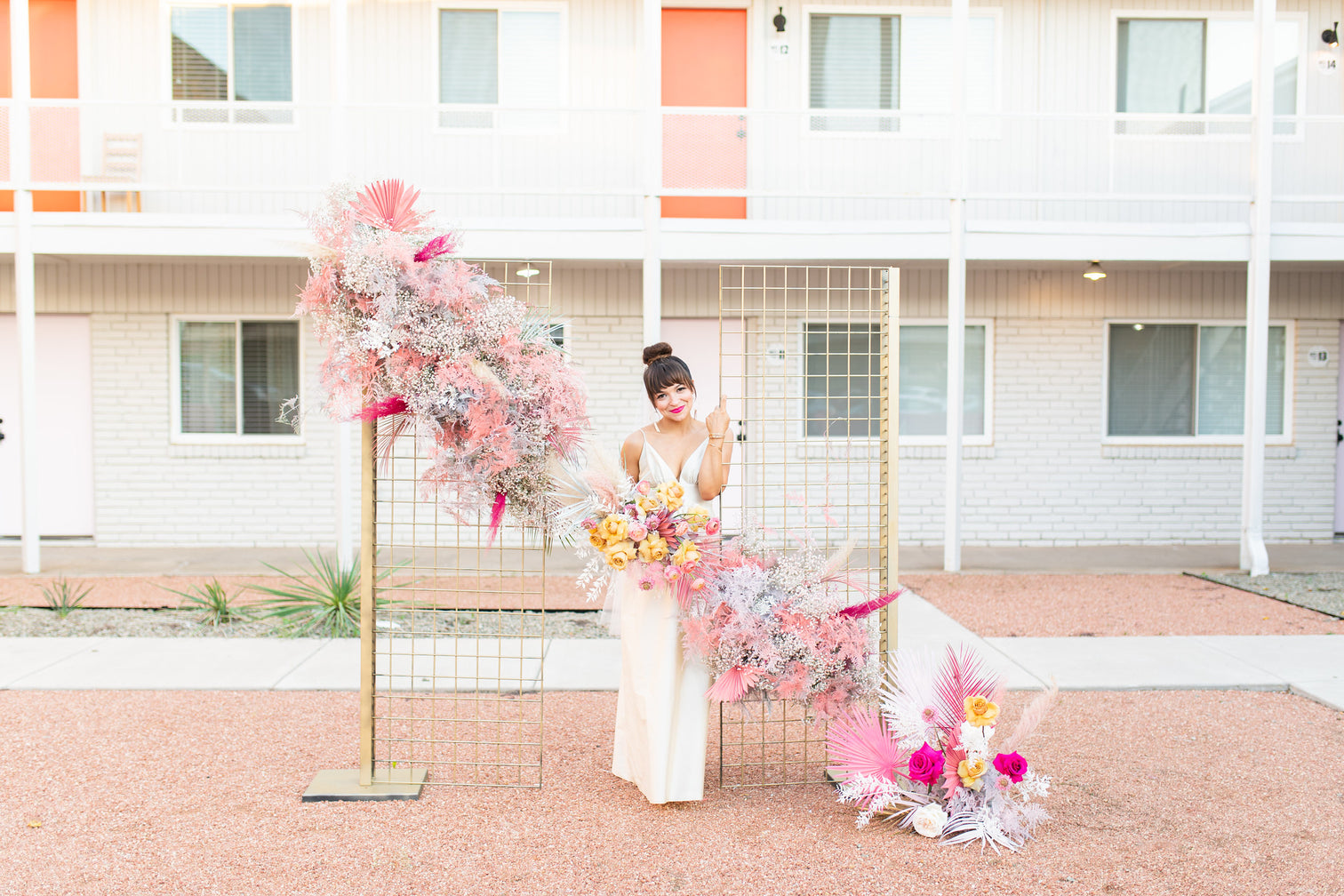 chicken wire floral installation