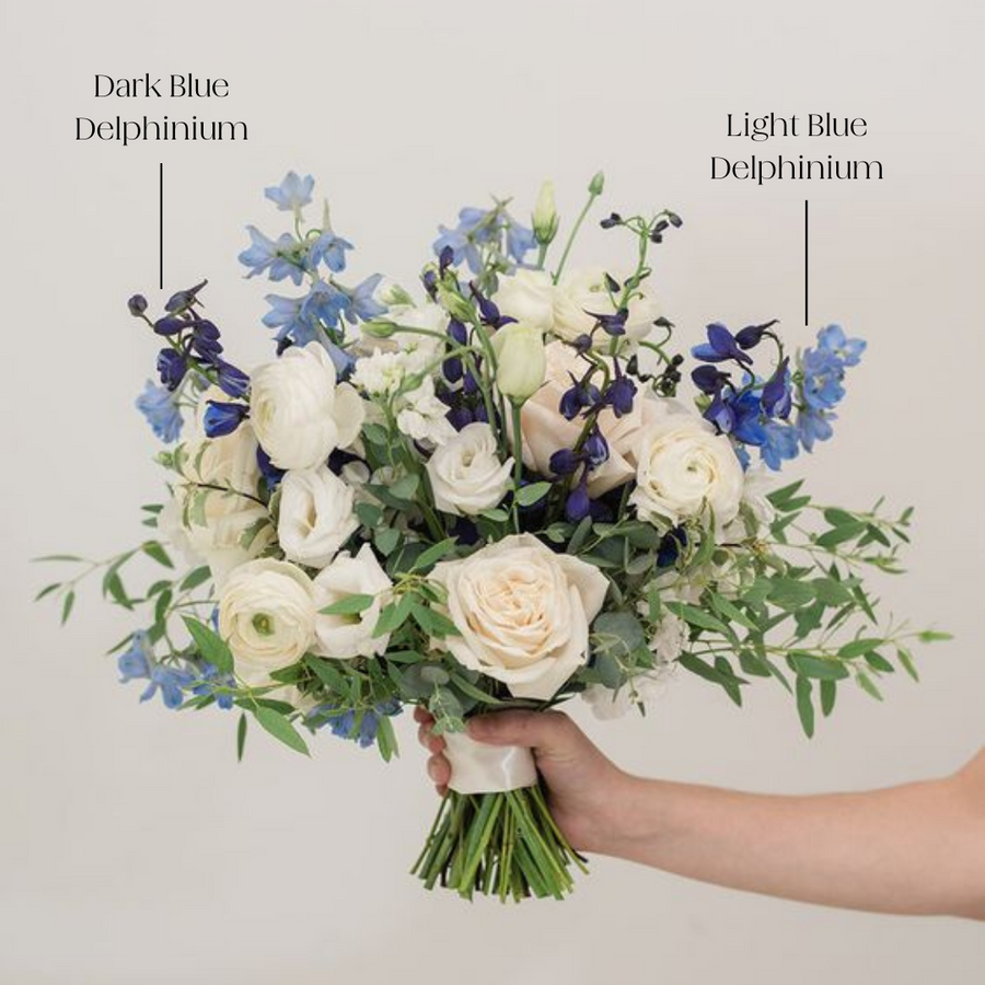 Dark Blue Delphinium Fresh Diy Wedding Flowers Flower Moxie 