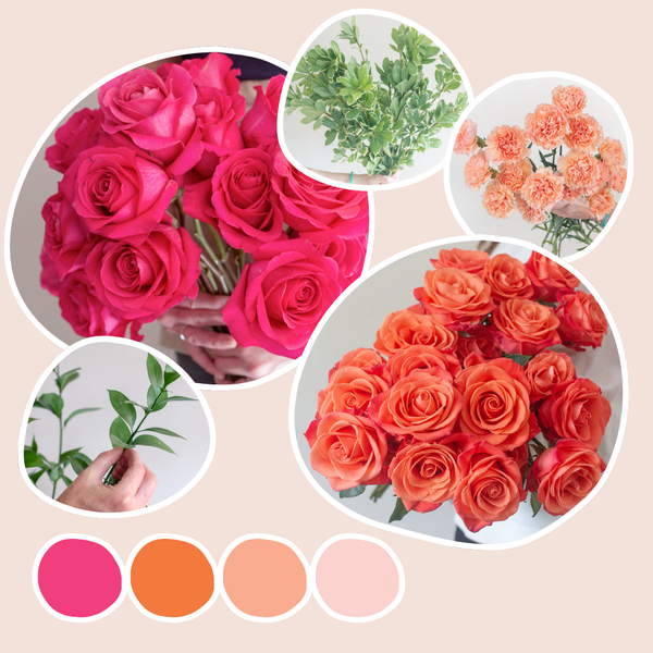 ARSOA Fresh Flower Set ピンク+オレンジ【おまとめ】 アルソア