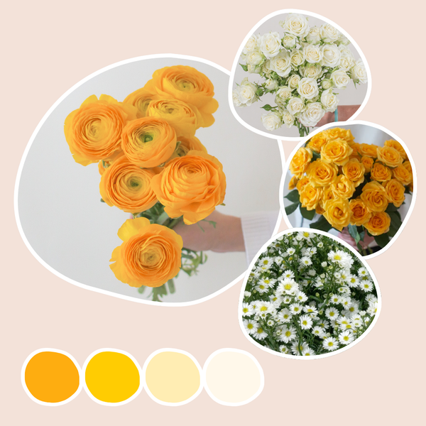 Yellow Mixed Box – Sunny Fields | Flower Moxie Bulk Flowers