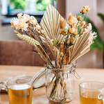 cream and natural small dried flower bouquet