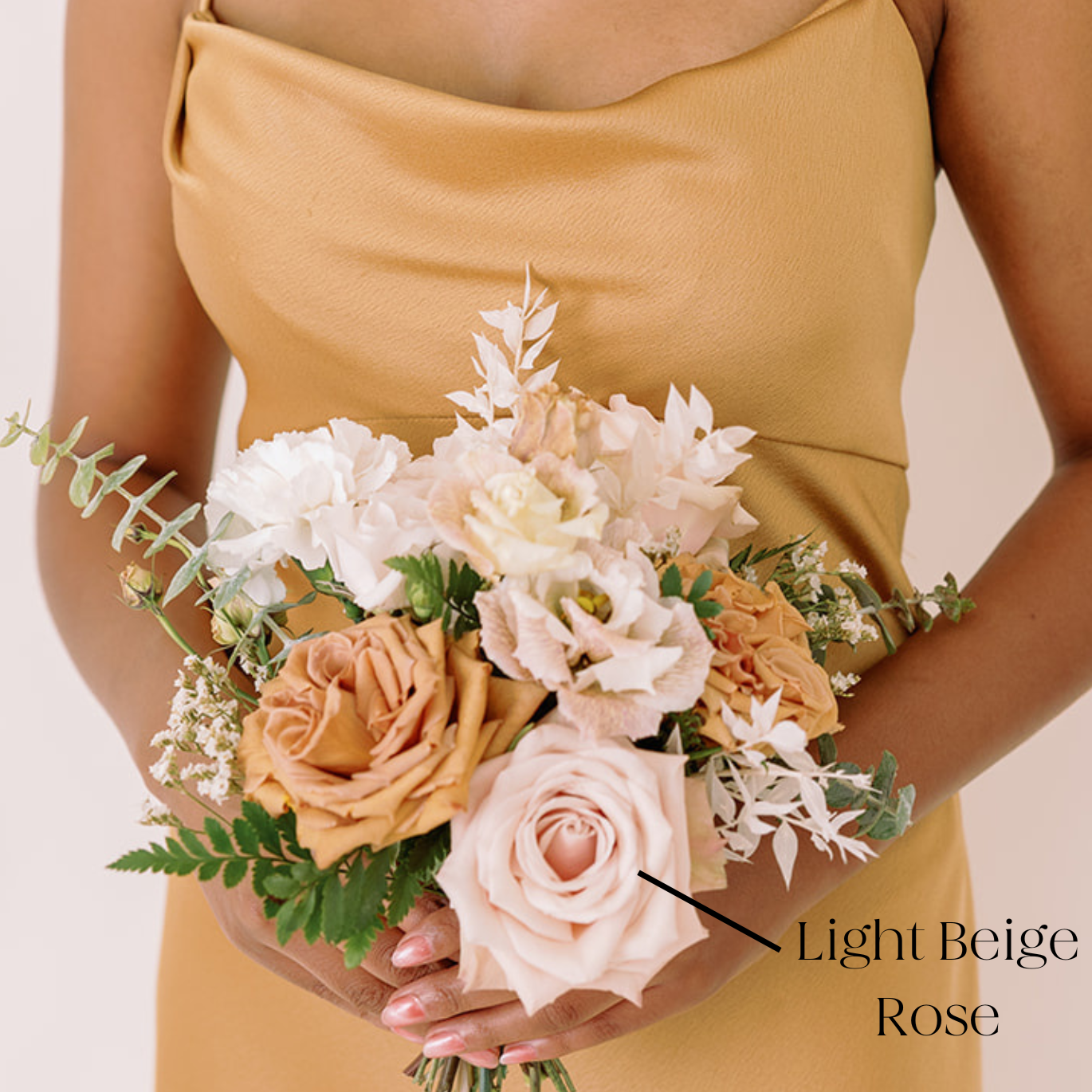 Beige Roses, Fresh DIY Wedding Flowers