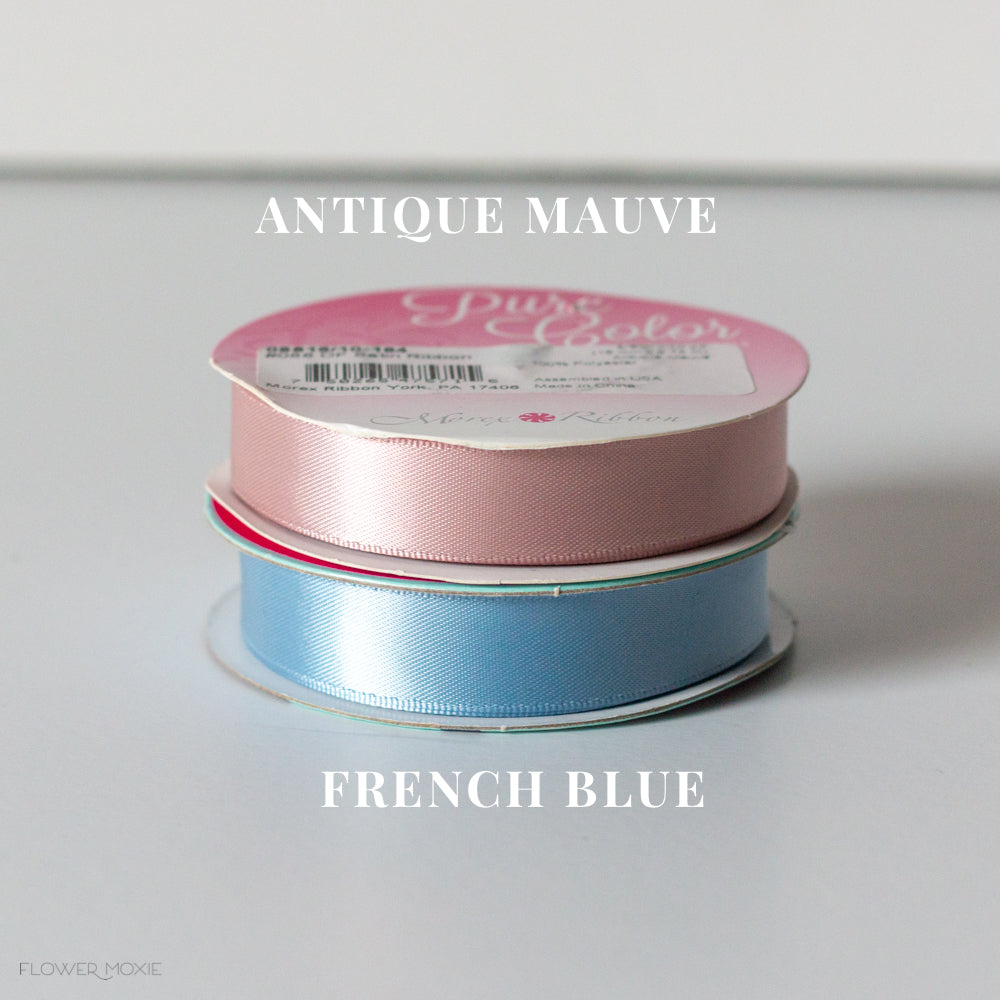 Bout and Corsage Satin Ribbon - Dusty Blue – Flower Moxie
