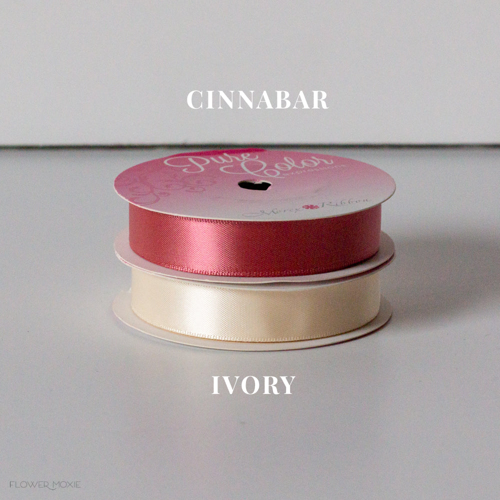 Bout and Corsage Satin Ribbon - Ivory – Flower Moxie