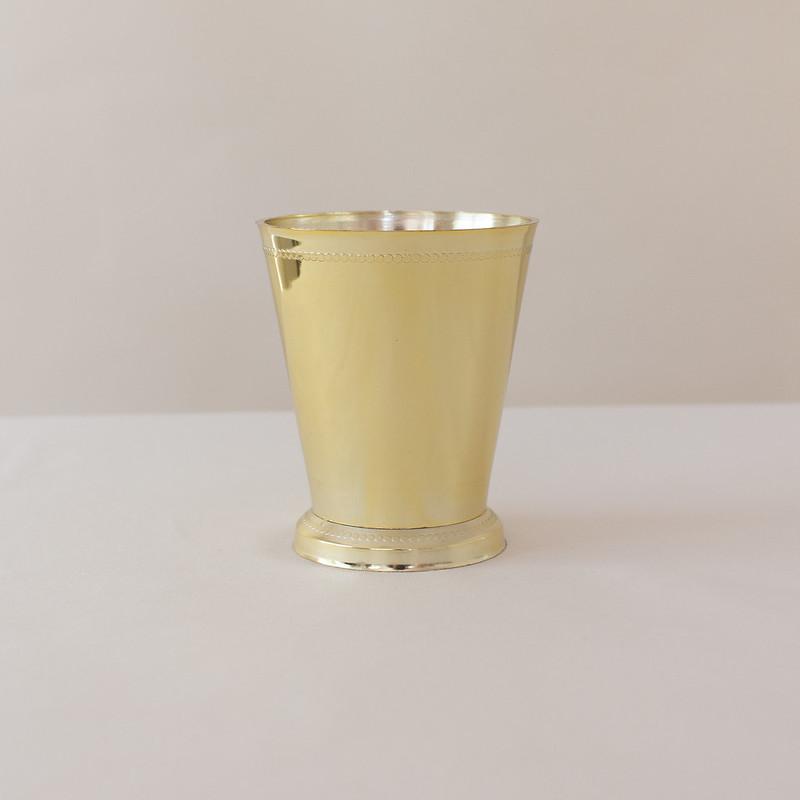 Gold Mint Julep Plastic Cups