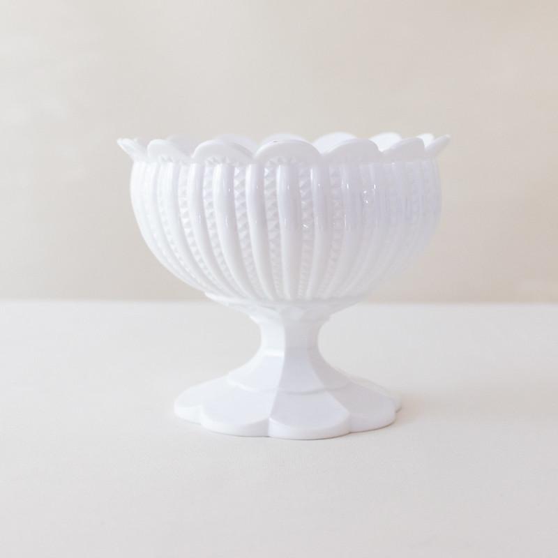 White Lace Chalice Plastic Compote