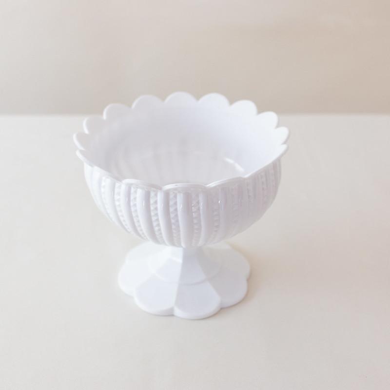 White Lace Chalice Plastic Compote