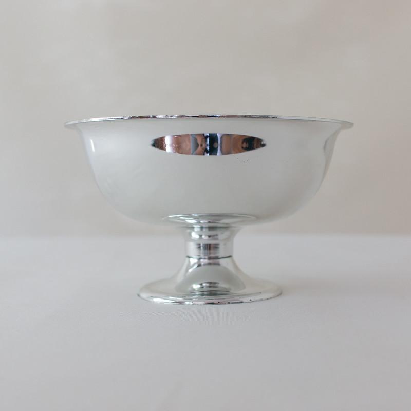 Classic Silver Plastic Compote