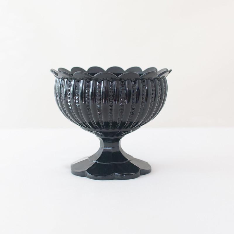 Black Lace Chalice Plastic Compote