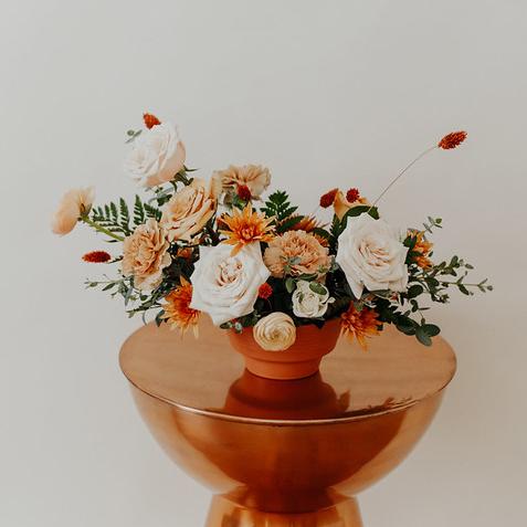 Autumn Centerpiece with terracotta vase