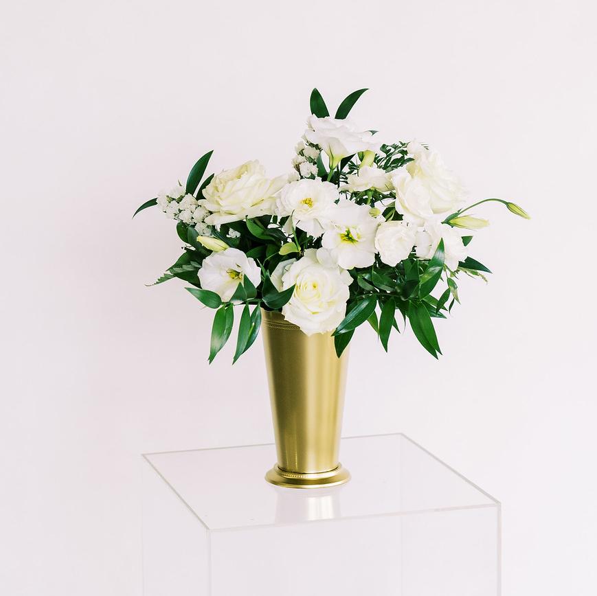 Tall Gold 7'' Mint Julep Plastic Cup DIY centerpiece