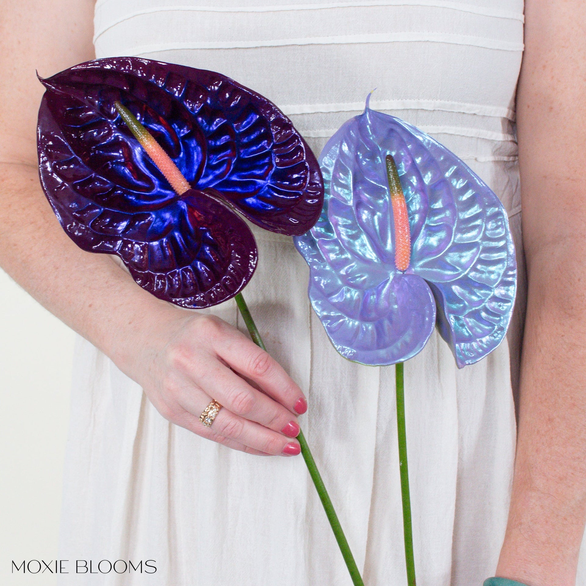 silk anthurium Silk Kimono Iridescent Anthurium