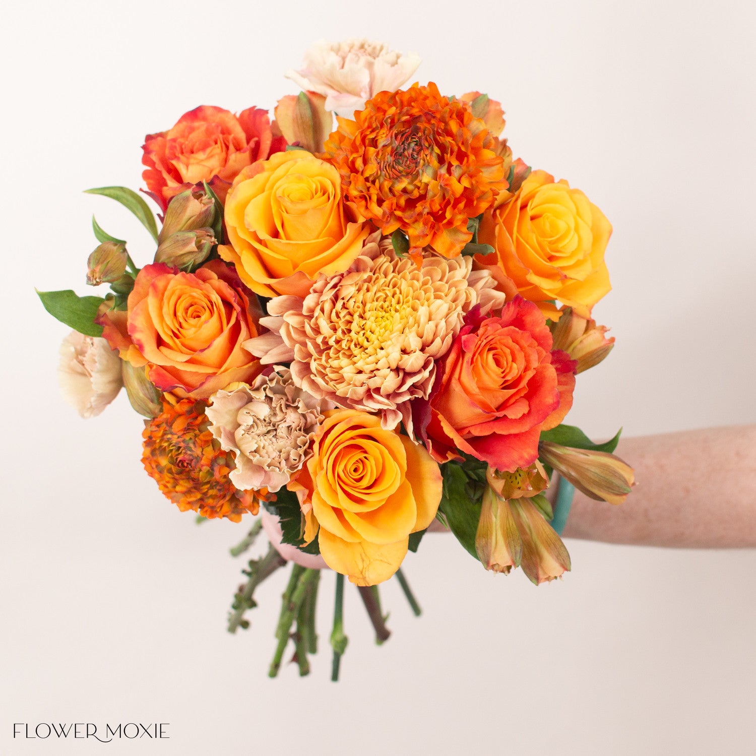 Orange Nectar Premade Bridesmaid Bouquet