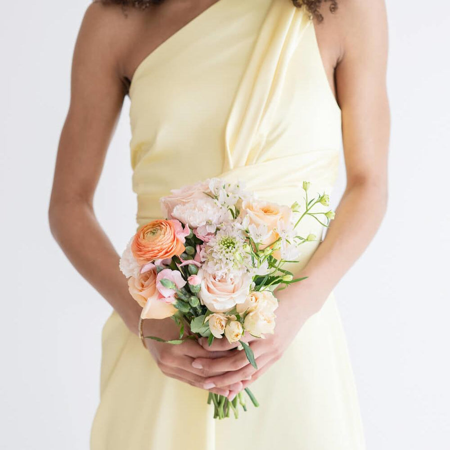 Peachy Keen Premade Bridesmaid Bouquet | Flower Moxie | DIY Flowers 4- per Bouquet