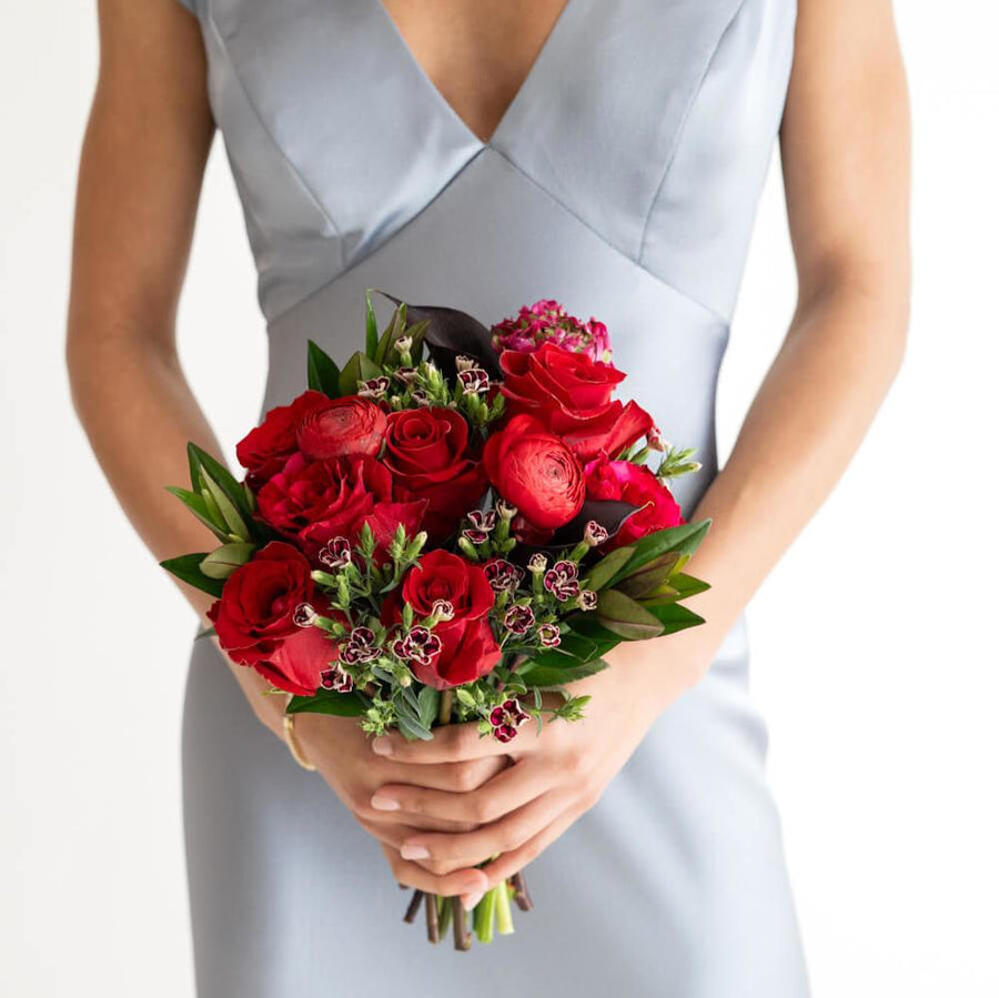 Red Siren Premade Bridesmaid Bouquet | Flower Moxie | DIY Flowers 2- per Bouquet Red Siren Premade Bridesmaid Bouquet | Flower Moxie | DIY Flowers 2- per Bouquet