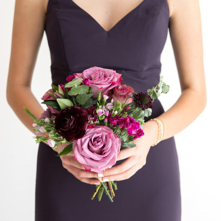 Sweet Plum Premade Bridesmaid Bouquet | Flower Moxie