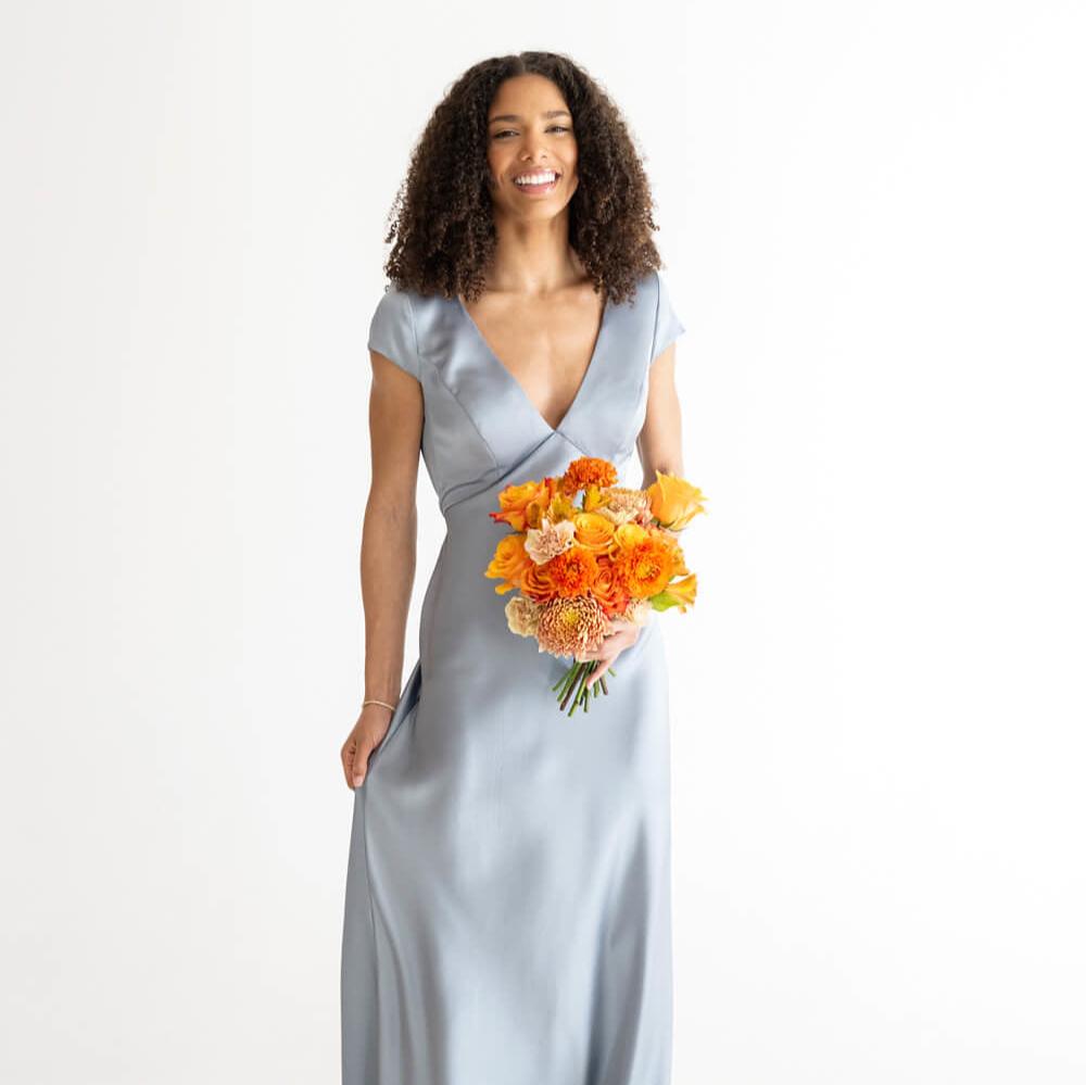 Orange Nectar Premade Bridesmaid Bouquet