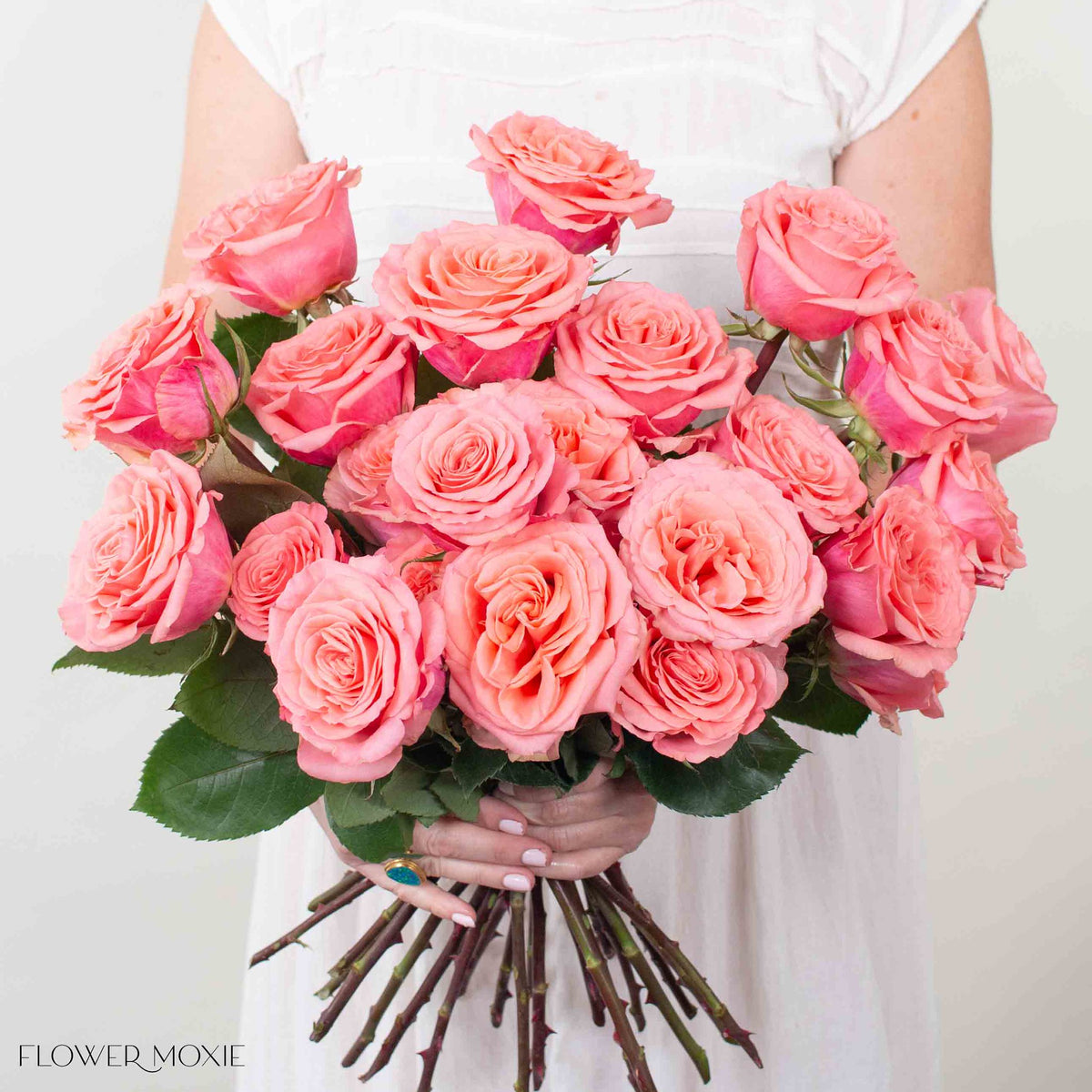 Coral Movie Star Roses | Fresh DIY Wedding Flowers | Flower Moxie