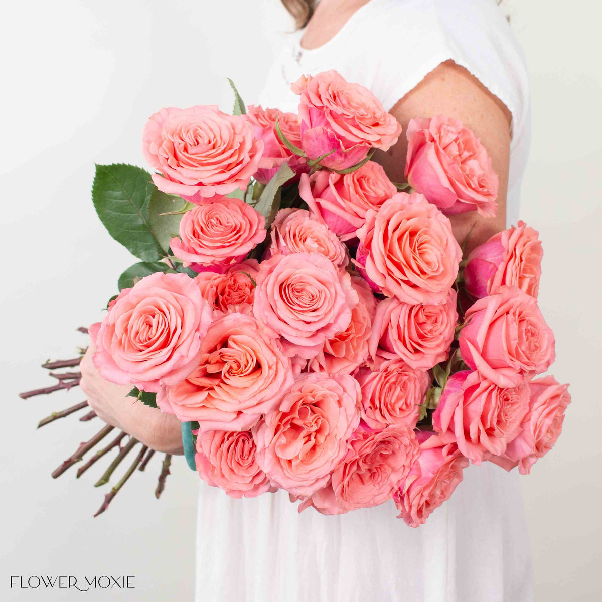 Coral Movie Star Roses | Fresh DIY Wedding Flowers | Flower Moxie