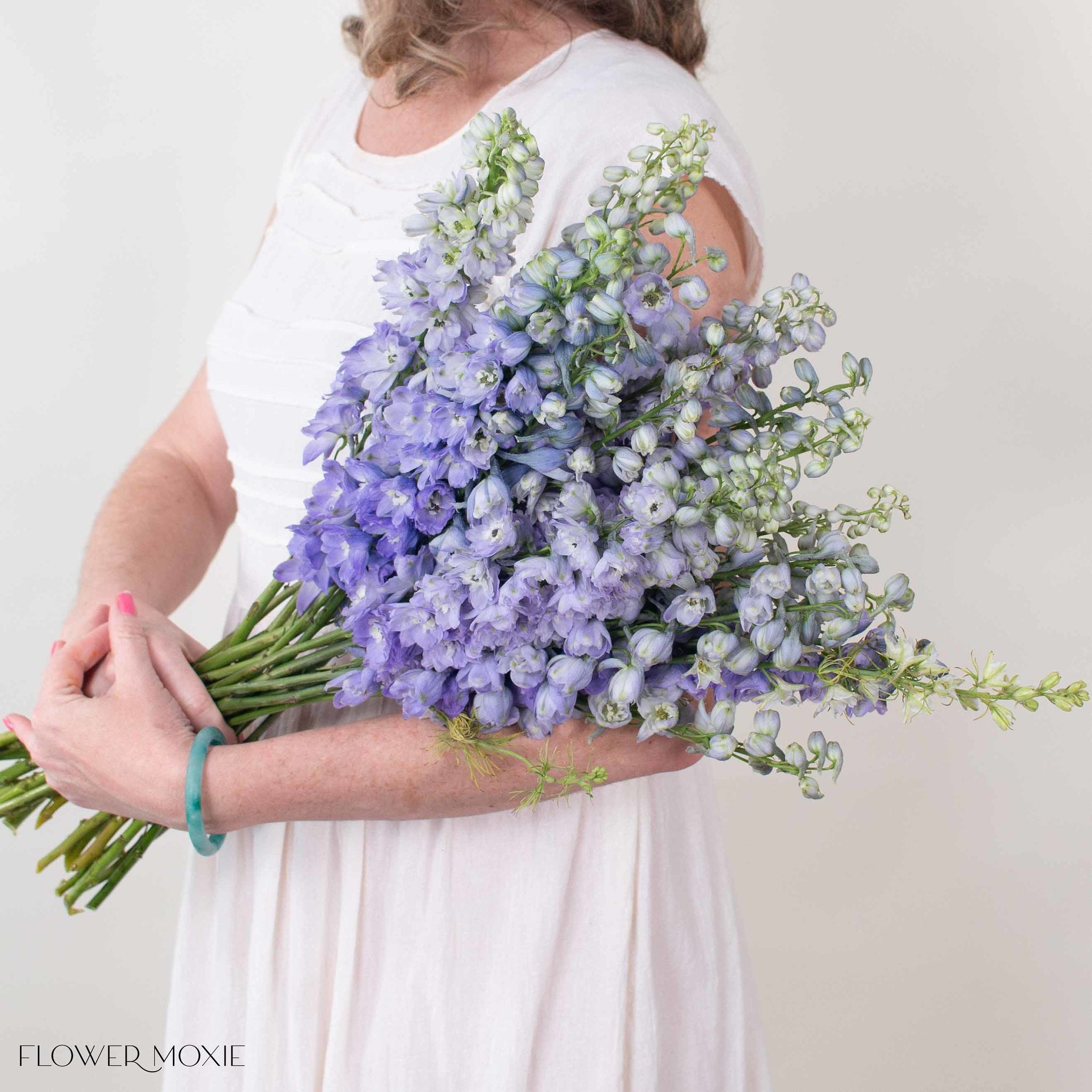 lavender artificial flower Lavender Delphinium Flower | Fresh DIY Wedding Flowers | Flower Moxie 50 Stems