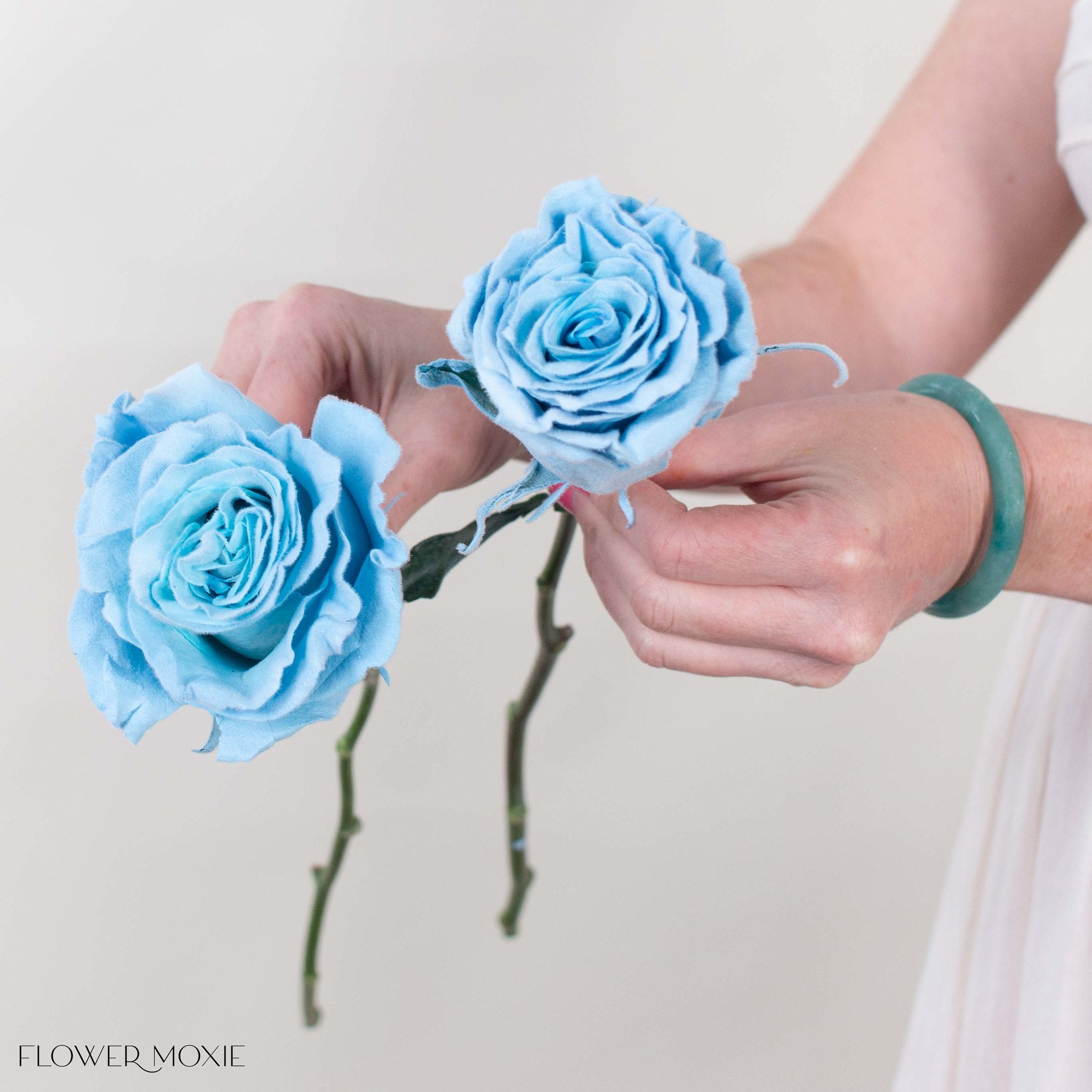 Light Blue Velvet Novelty Rose
