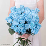 Light Blue Velvet Novelty Rose
