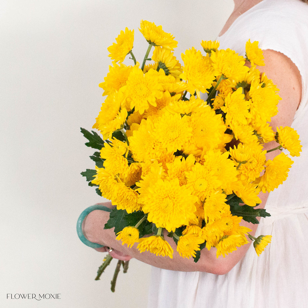 Yellow Cushion Pom Flower
