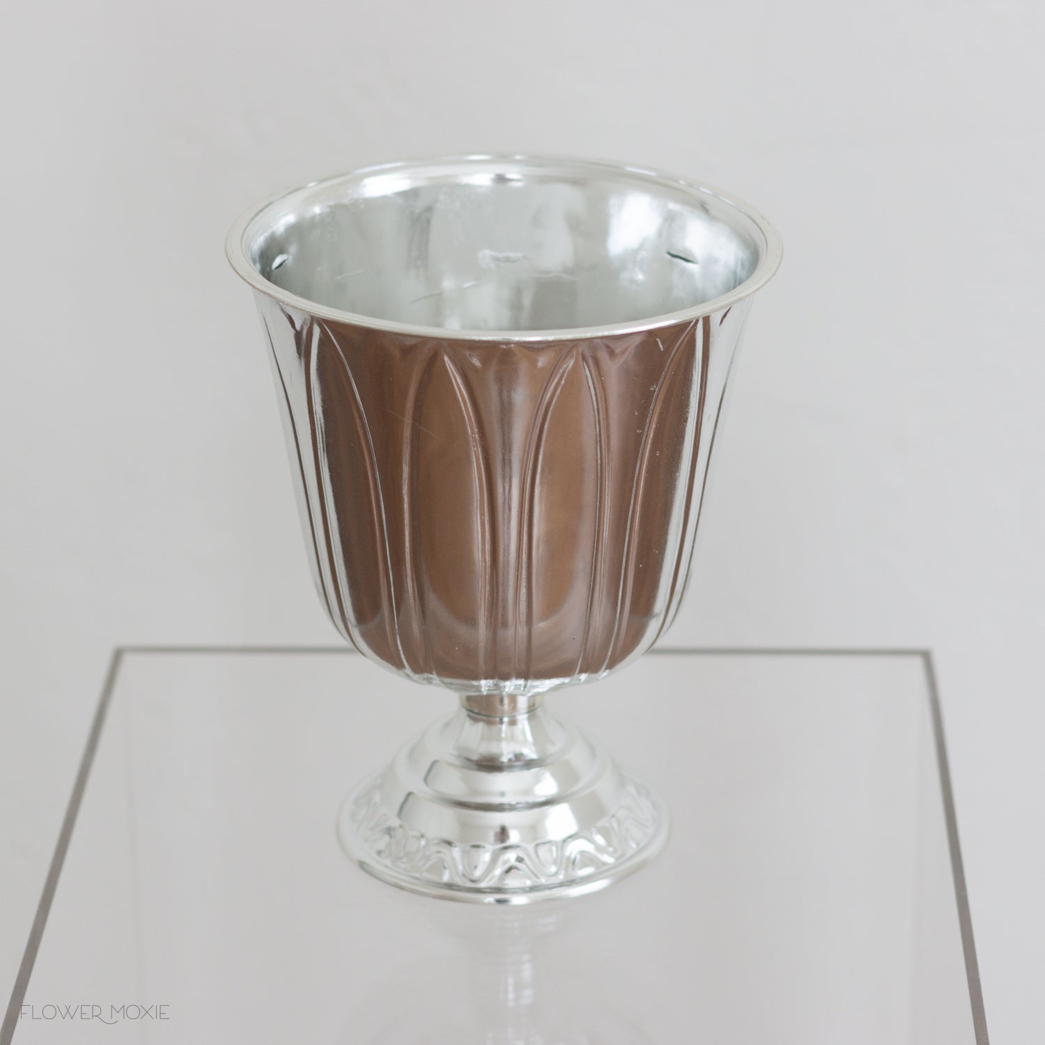 silver plastic decorative urn