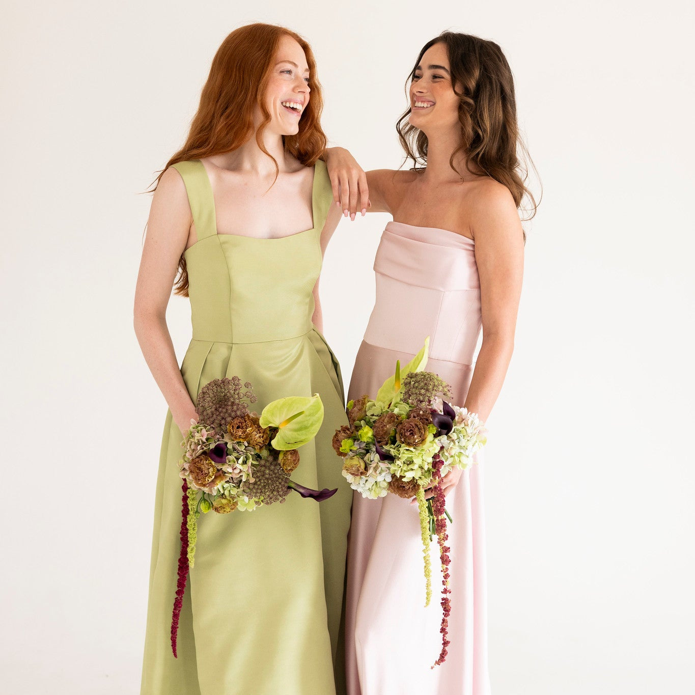 antique garden bridesmaid bouquets