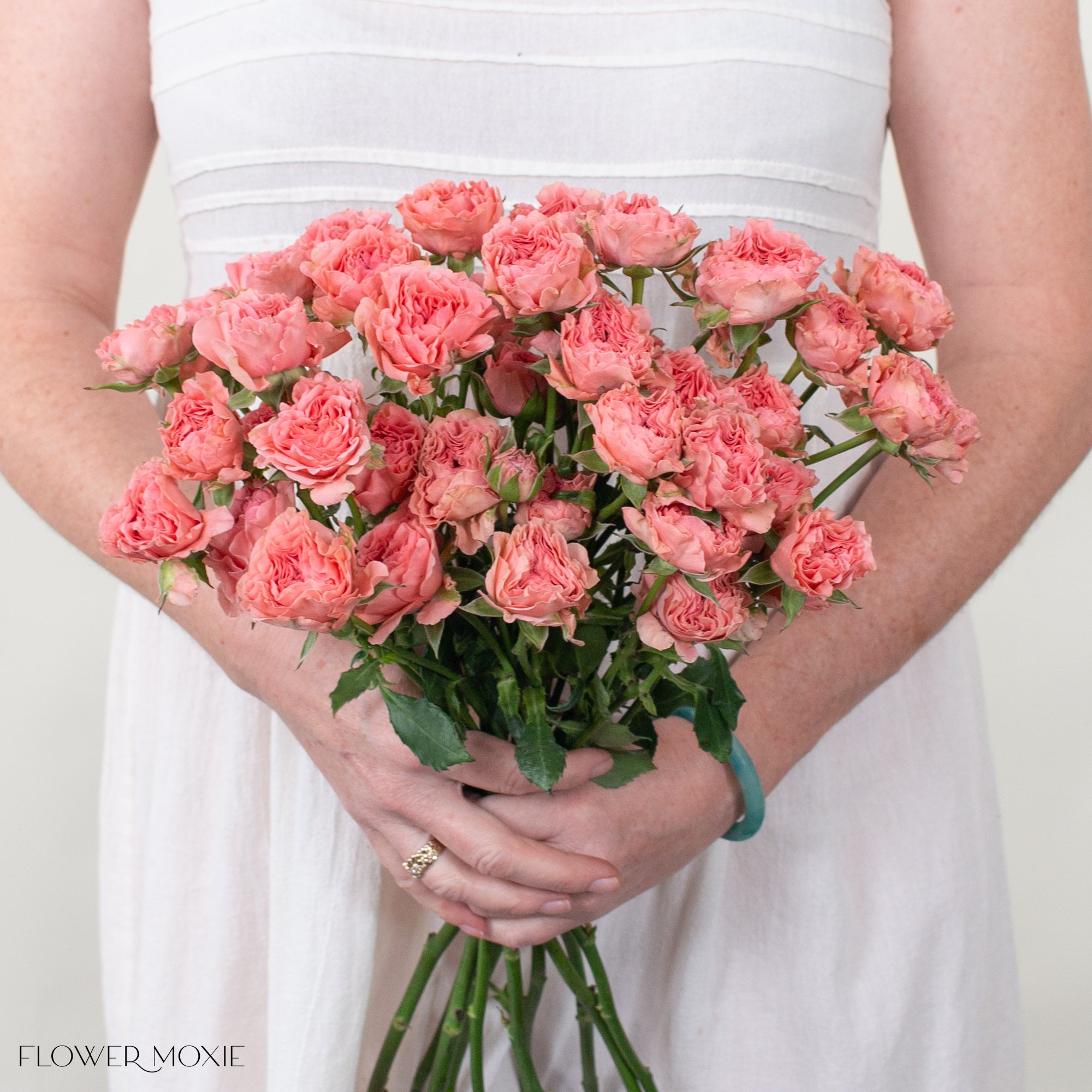 be joyous coral spray roses