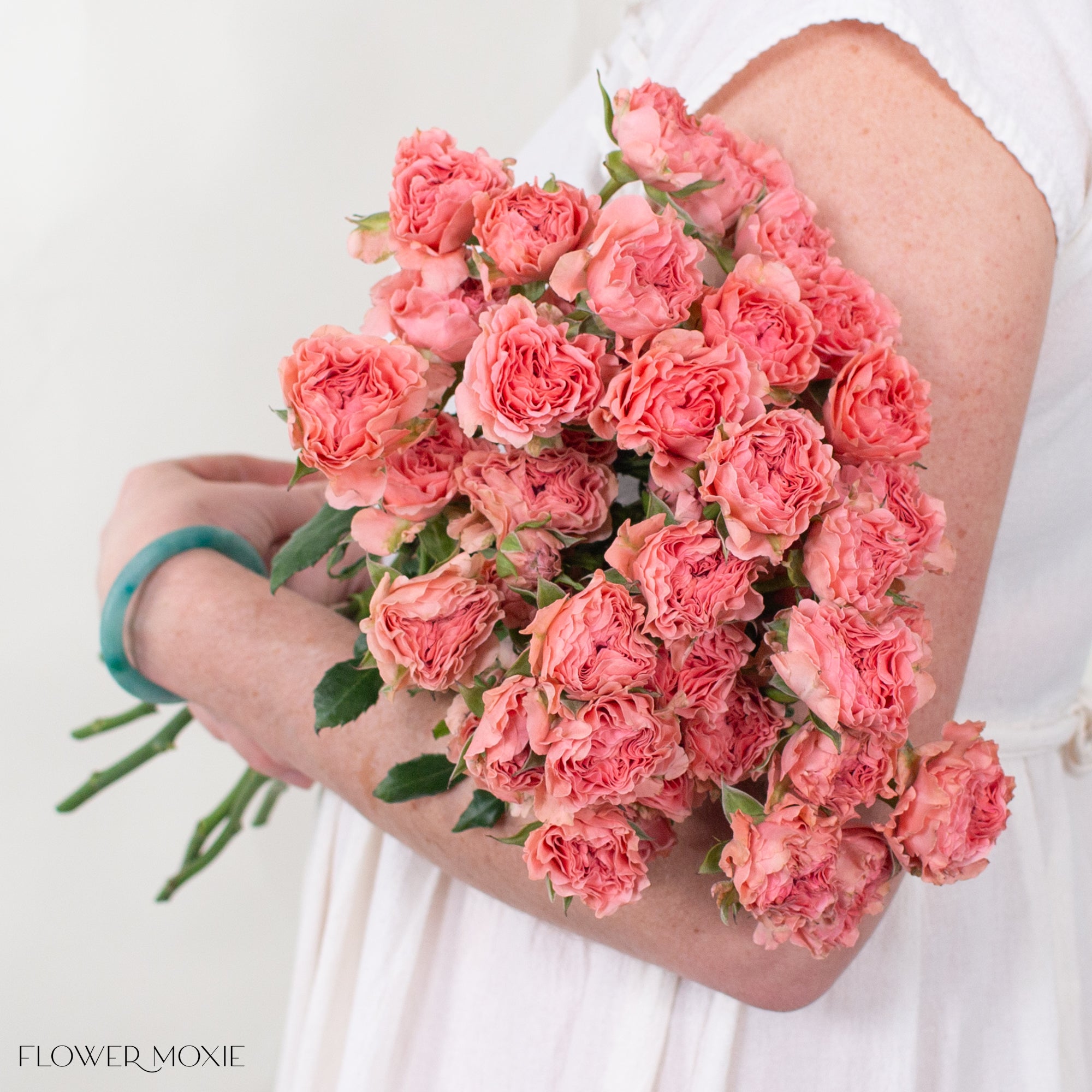 be joyous coral spray roses