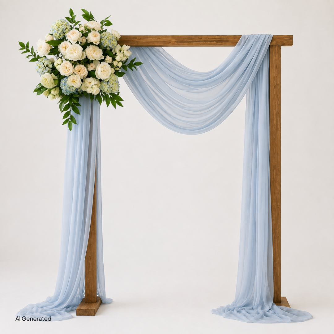 Blue and Cream Garden Rose Large Arch Arrangement