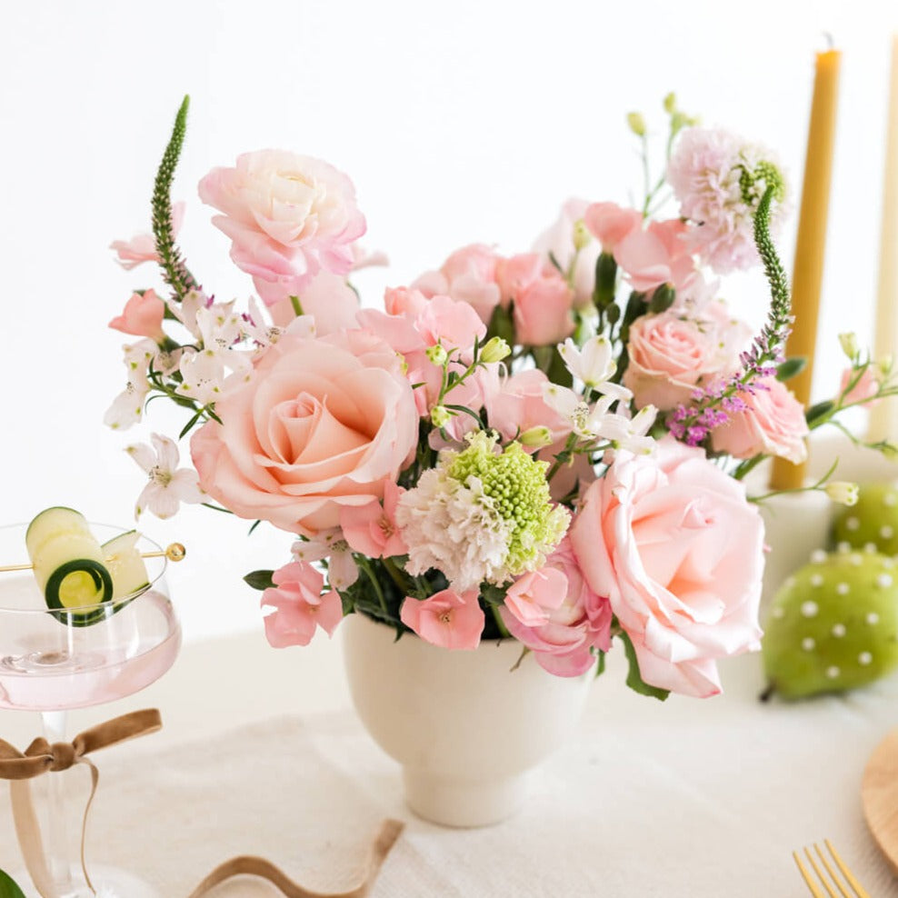 Blush Satin Premade Centerpieces