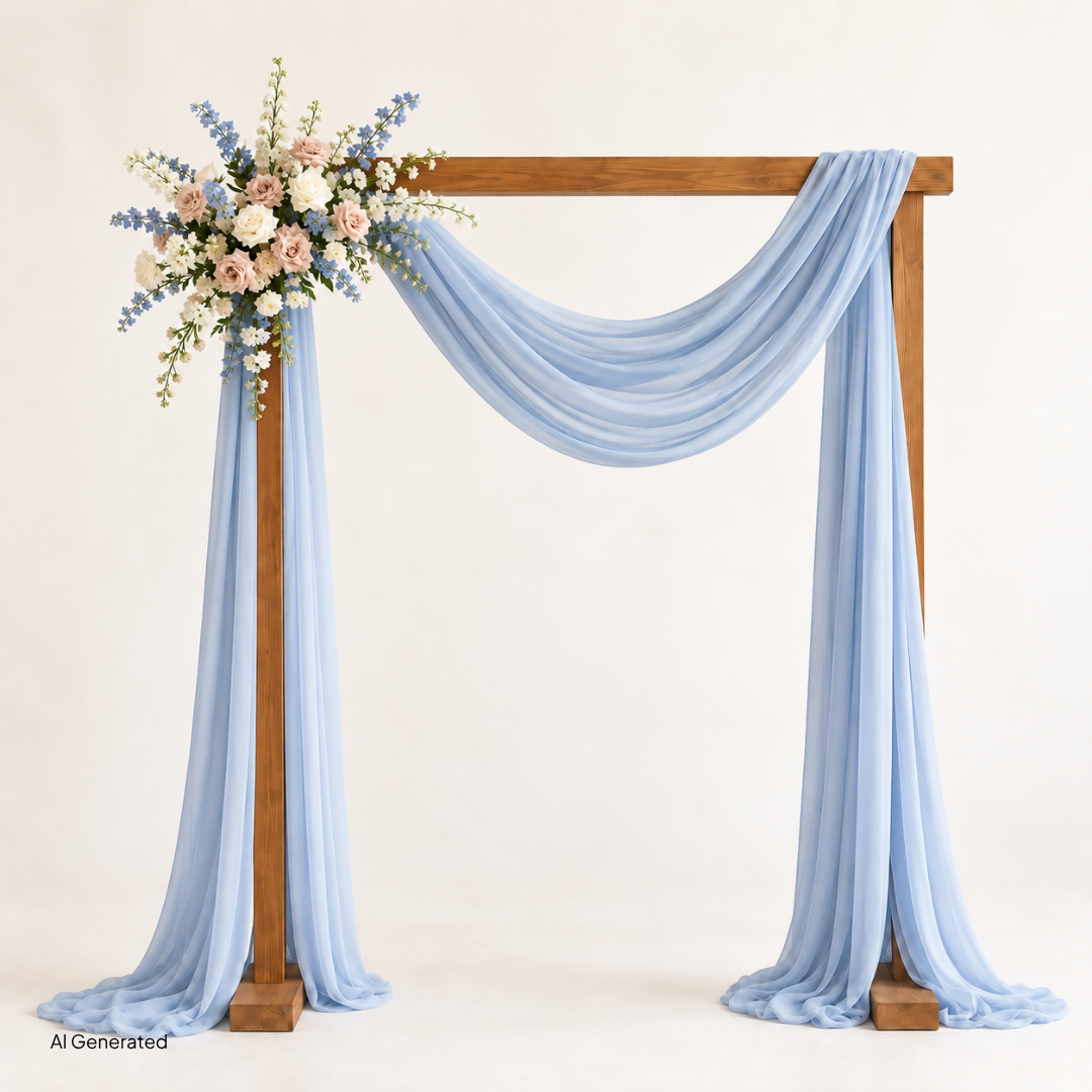 Blush and Blue Large Arch Arrangement