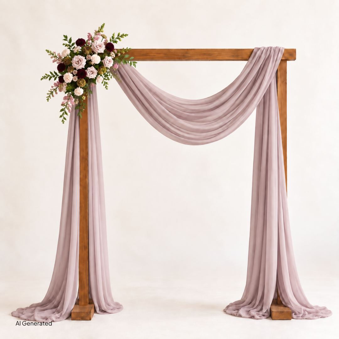 Blush and Plum Large Arch Arrangement