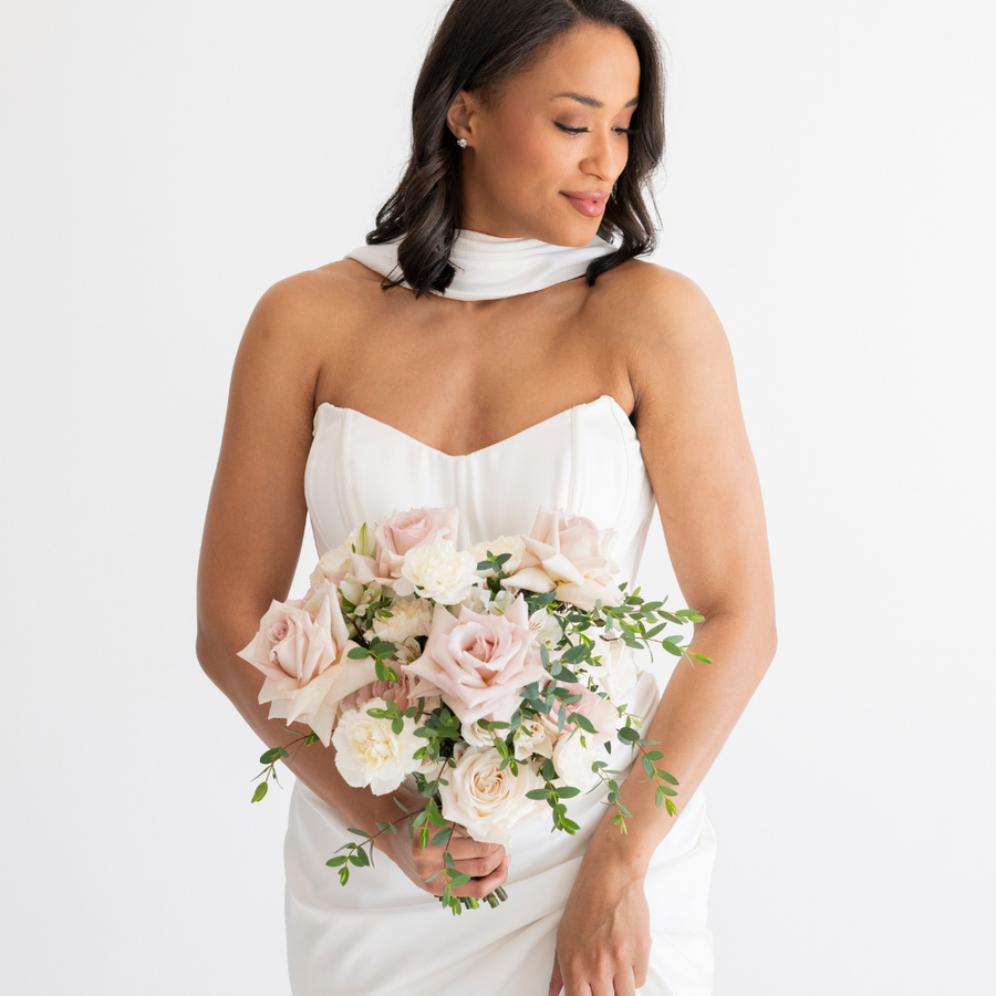 strapless open back dress Adele Formal Gown