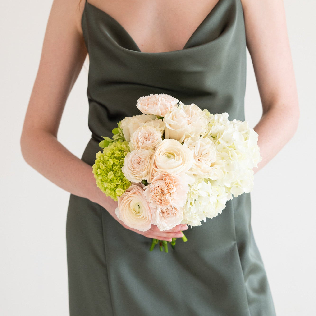 Blushing Hydrangea Bridesmaid Bouquet