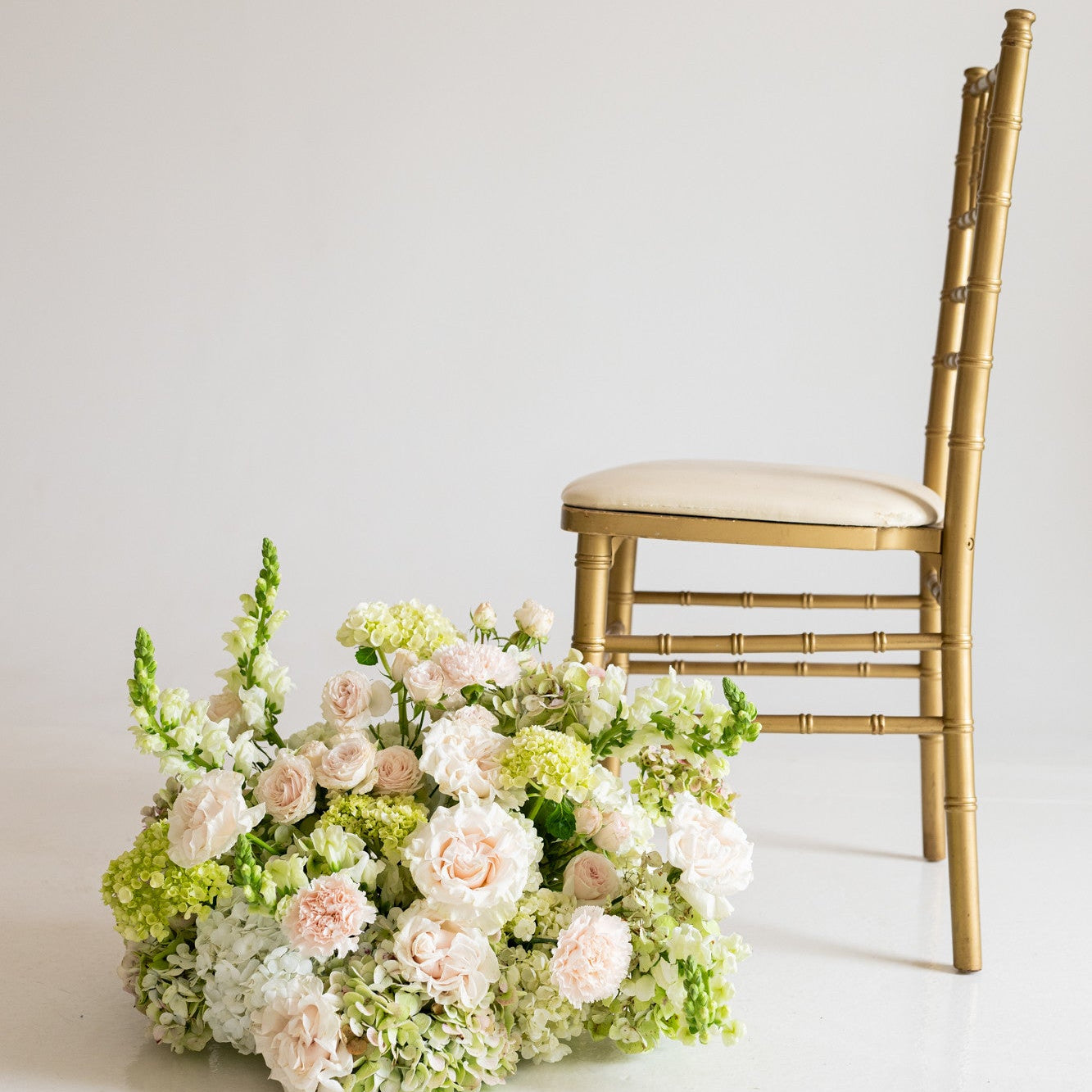 Large Aisle Marker Arrangement with Hydrangea