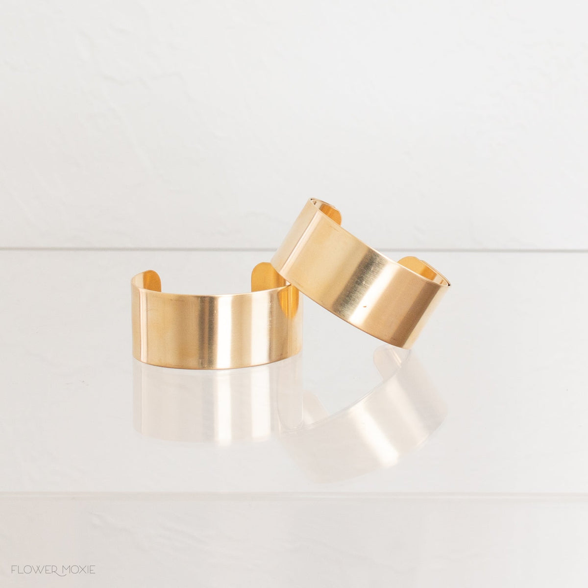 Smooth Brass Wrist Cuff Corsage