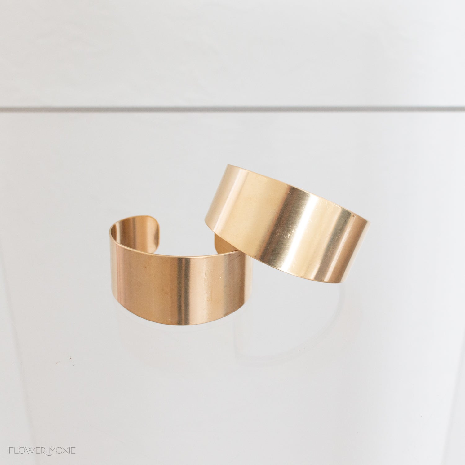 tapered brass cuff for corsages