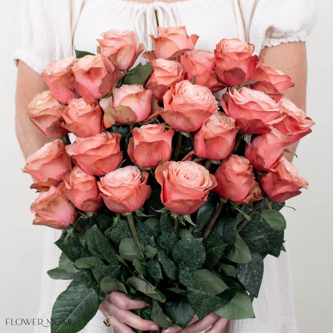 Peach Kahala Roses | Fresh DIY Wedding Flowers | Flower Moxie