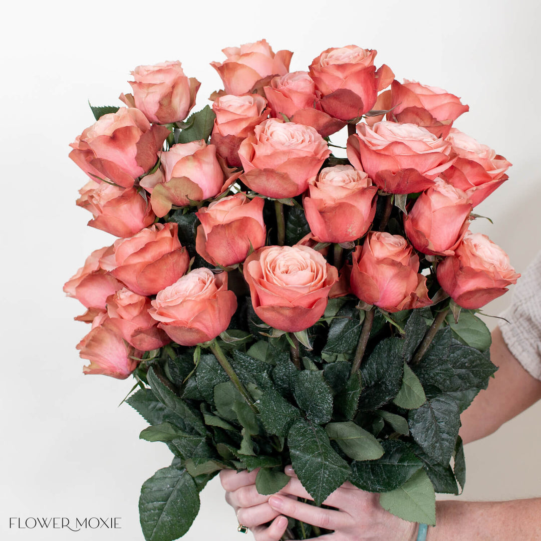 Peach Kahala Roses | Fresh DIY Wedding Flowers | Flower Moxie
