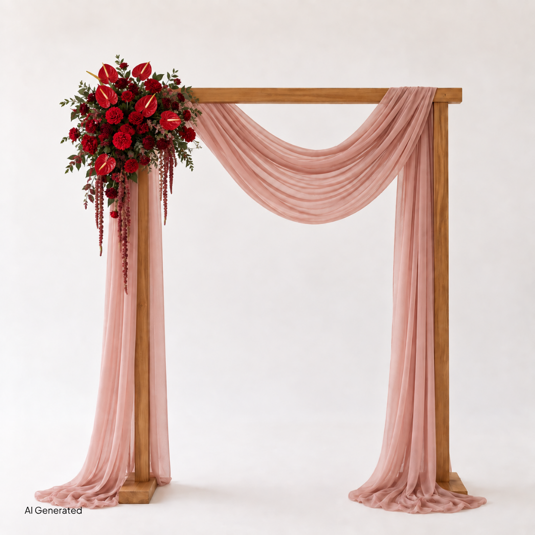 Cherry Red Large Arch Arrangement